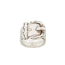 Hermes 925 Sterling Silver Belt Motif Ring