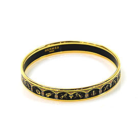 Hermes Gold Metal Bangle Bracelet