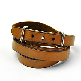 Hermes Metal Leather Bangle Bracelet