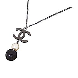 Chanel Metal And Simulated Glass Pearl Necklace