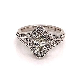 Diamond Ring Size 6.5 14k White Gold 0.45 TCW 4.88g Certified $5,950