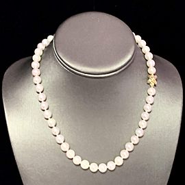 Akoya Pearl Necklace 14k Yellow Gold 16.5" 8.5 mm Certified $4,695