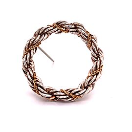Tiffany & Co Estate Circle Rope Wreath Brooch Pin