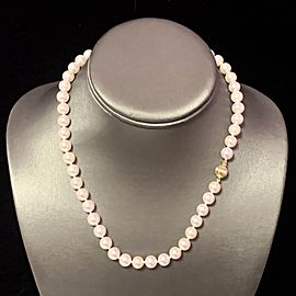 Akoya Pearl Necklace 14k Gold 17" 8.0 mm Certified $5,950