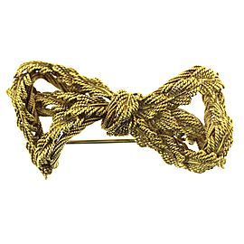 Tiffany & Co. 18K Yellow Gold Rope Twist Bow Brooch