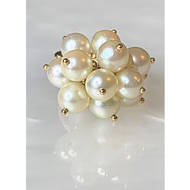18K Yellow Gold Pearl Ring