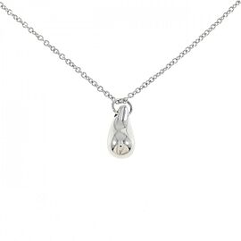 Tiffany & Co 950 Platinum Tear Drop mini Necklace E1117