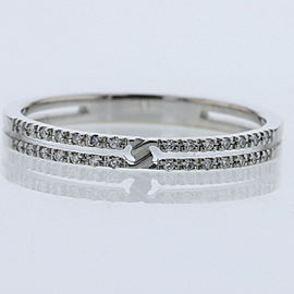 GUCCI 18k White Gold Infinity Ring LXGBKT-1058