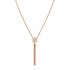 Louie Vuitton 18K Rose Gold 0.09ctw Diamond Pendant Necklace