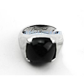Baccarat 925 Sterling Silver Medicis Onyx Ring