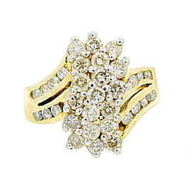 Yellow Gold Diamond Womens Ring Size 5.5