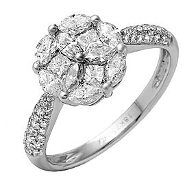 Levian Ct Diamonds in 18K White Gold Engagement Ring Size