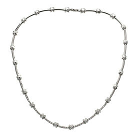 Roberto Coin 18K White Gold Diamond "X" Choker Necklace Size 16" »U421