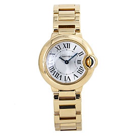 Cartier Ballon Bleu 3006 W69001Z2 Womens Quartz Watch 18K Gold 28mm with B/P