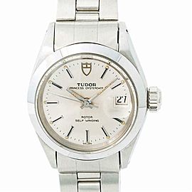Tudor Oysterdate 92400 w/BOX Womens Automatic Watch Silver Dial Stainless 25mm