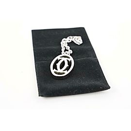 Cartier Silver Tone Logo Key Charm Bag Pendant