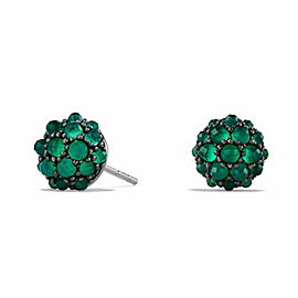 David Yurman 10mm Osetra Cable Berries Green Onyx Stud Earrings