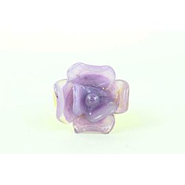 Chanel 01P Purple Camellia Flower Ring 821cks47