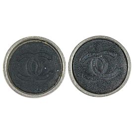Chanel 00A Black x Silver CC Earrings 17cc719