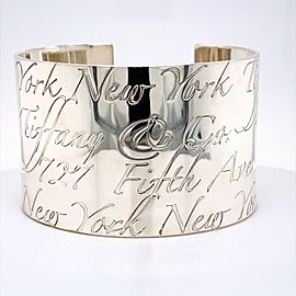 Tiffany & Co. New York Notes Love Cuff Bracelet in Sterling Silver