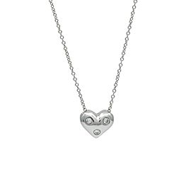 Tiffany & Co. Etoile Diamond Mini Heart Necklace in Platinum