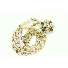 Chanel 05P CC Logo Gripoix Gold Chain Necklace 98ck222s