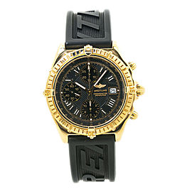 Breitling Crosswind K13355 18K Mens Automatic Watch Black Dial Chronograph 42mm