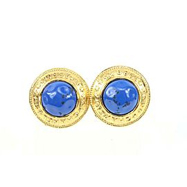 Chanel Gold X Blue Earrings 329sck1