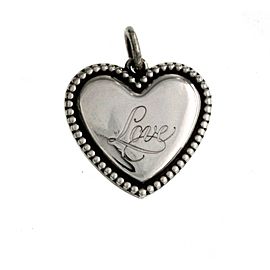 Authentic Tiffany & Co 925 Sterling Silver Heart Love Pendant Charm