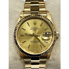 Rolex Date Ford 18K Yellow Gold