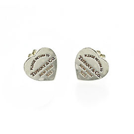 Tiffany & Co. 925 Sterling Silver 925 Heart Mini Stud Earrings