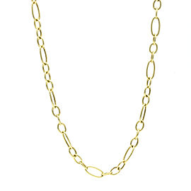 Women's Oval Cable Chain in 18k Yellow Gold Figaro Fancy Link
