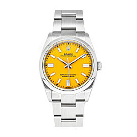Rolex Oyster Perpetual Yellow Stella Dial 2022 New Watch