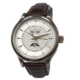 Carl F. Bucherer Manero Moon Phase 18K White Gold Automatic Men's Watch