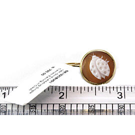 Ippolita 14k Gold Ladybug Shell Cameo Clear Quartz Single Earring