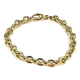 Gucci 18k Yellow Gold Oval & Mariner Link Bracelet 9" Long