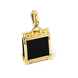 Louis Vuitton Steamer Bag 18k Yellow Gold Onyx Charm Pendant