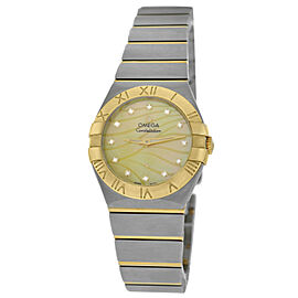 Omega Constellation Diamond 18K Gold Steel 28MM Quartz Watch