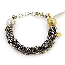 Gurhan Delight 24k Gold & Sterling Silver Beads 7 Chain Bracelet