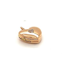 Tiffany & Co. Diamond 18k Rose Gold Heart Locket Pendant