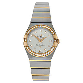 Omega Constellation Diamond 18K Gold Steel 27MM Quartz Watch