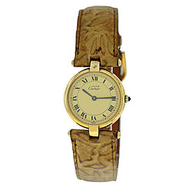 Cartier Must de Cartier Vermeil Silver Gold Plaque Quartz 24MM Watch