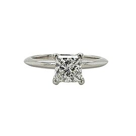 Tiffany & Co. Princess Cut Diamond Platinum Engagement Ring GIA
