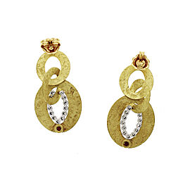 Roberto Coin 18K Yellow Gold Diamonds Ruby Chic & Shine Oval Earrings
