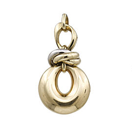 Large Knot Trinity Drop Pendant in 14k Rose White Yellow Gold