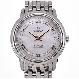 OMEGA devill prestige 424.10.27.60.55.001 White shell Dial Quartz Watch LXGJHW-77
