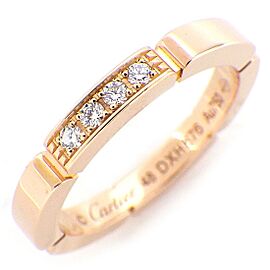 Cartier 18K Pink Gold Wedding 4P Diamond US 4.5 Ring B0017