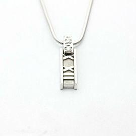 TIFFANY & Co 18K white Gold 3P Diamond Necklace LXGoodsLE-27