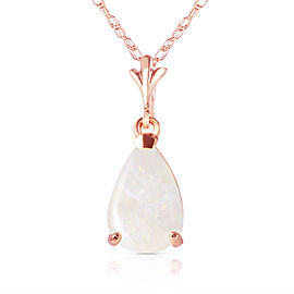 0.77 CTW 14K Solid Rose Gold Necklace Natural Opal