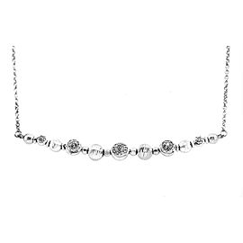 Sterling Silver and Diamond Bar Necklace